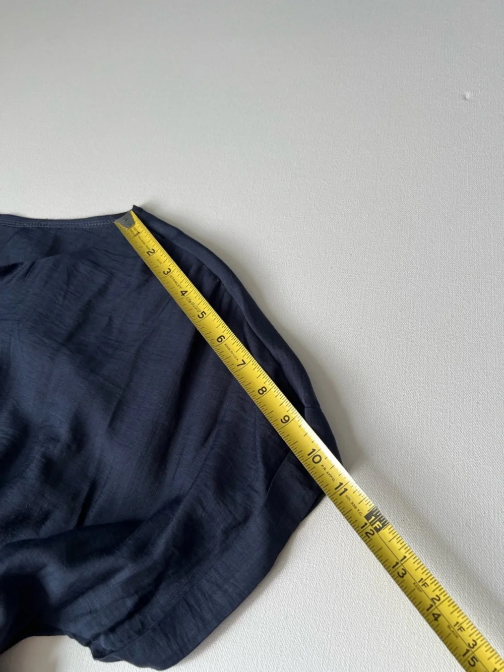 SHEIN Navy Blue V-Neck Midi Dress with Button Waist Tabs - 6 - Picture 9 of 10